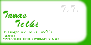 tamas telki business card